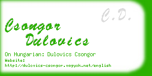 csongor dulovics business card